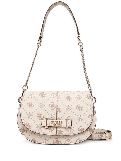 GUESS CARRIE Bolso de hombro con correa para el hombro. logotipo de vainilla - Bolsos Mujer
