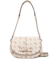 GUESS CARRIE Bolso de hombro con correa para el hombro. logotipo de vainilla - Bolsos Mujer - 1