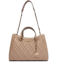 GUESS ISEMAY Bolso de mano con correa para el hombro. moca p&aacute;lido - Bolsos Mujer - 1