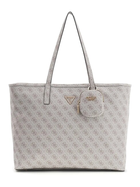 GUESS POWER PLAY 2 Bolsa de la compra logotipo de color topo oscuro - Bolsos Mujer