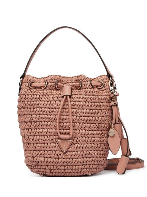 GUESS OFELIA Minibolso tipo cubo con correa para el hombro rosa coral - Bolsos Mujer