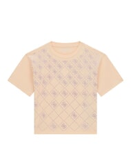 GUESS BOXY Camiseta de algod&oacute;n bordado de vainilla - Camiseta ni&ntilde;o - 1