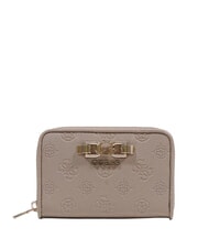 GUESS ANISE Cartera mediana logotipo de color topo oscuro - Carteras Mujer - 1