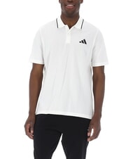 ADIDAS SMALL LOGO Polo de manga corta, algod&oacute;n puro blanco - camisa polo - 1