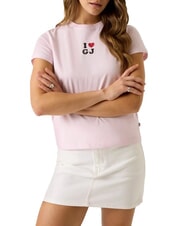 GUESS JEANS I LOVE Camiseta de algod&oacute;n lila de verano - camiseta - 1