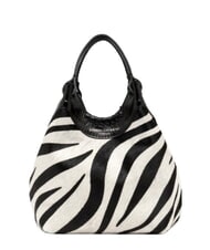GIANNI CHIARINI ALIFA Bolso de hombro de piel con correa para el hombro. cebra blanca y negra - Bolsos Mujer - 1