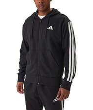 ADIDAS 3 STRIPES Sudadera con cremallera completa y capucha negro - Sudaderas - 1