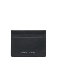 ARMANI EXCHANGE BARCELONA Tarjetero plano de cuero negro - Carteras Hombre - 1