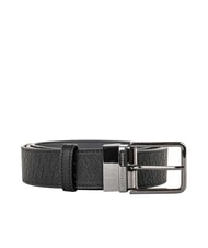 ARMANI EXCHANGE A|X LOGO ALL OVER Cintur&oacute;n reversible hierro negro/forjado - Cinturones - 1