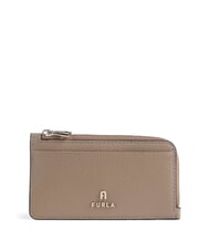 FURLA CAMELIA Monedero de cuero gris - Carteras Mujer - 1