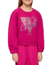 GUESS KID Sudadera de algod&oacute;n para ni&ntilde;a fucsia - Sudadera Beb&eacute; - 1