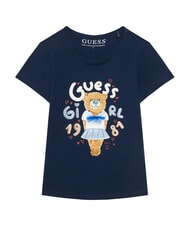 GUESS KID Camiseta de algod&oacute;n azul secreto - Camiseta ni&ntilde;o - 1