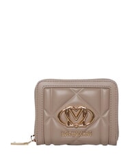 LOVE MOSCHINO EMBOSSED QUILTED Cartera compacta con cierre de cremallera arena - Carteras Mujer - 1