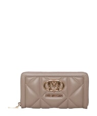 LOVE MOSCHINO EMBOSSED QUILTED Cartera grande con cremallera. arena - Carteras Mujer - 1