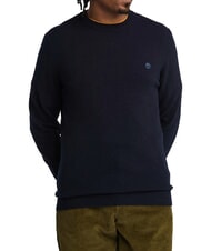 TIMBERLAND MERINO Jersey de cuello redondo en mezcla de lana zafiro oscuro/vaquero oscuro - Su&eacute;teres de los hombres - 1