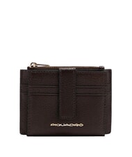 PIQUADRO PATRICIA Tarjetero de cuero BROWN - Carteras Mujer - 1