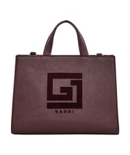 GAUD&Igrave; EMILY FLOCK Bolsa de compras con ellos y correa para el hombro borgo&ntilde;a - Bolsos Mujer - 1