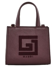 GAUD&Igrave; EMILY FLOCK Minibolso de compras con logo y correa para el hombro. borgo&ntilde;a - Bolsos Mujer - 1