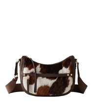 BORBONESE LUNA Bolso de piel de poni natural/ceniza/cacao - Bolsos Mujer - 1