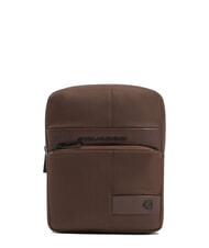 PIQUADRO WOLLEM Bolso iPad mini de tela y piel BROWN - Bandoleras Hombre - 1