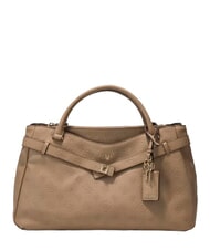 GUESS ELLA Bolso de mano con correa para el hombro. logotipo beige - Bolsos Mujer - 1