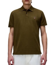 NAPAPIJRI ELBAS 4 Polo de algod&oacute;n de manga corta oliva oscuro - camisa polo - 1