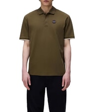 NAPAPIJRI E-BADGE SS 1 Camisa polo de manga corta oliva oscuro - camisa polo - 1
