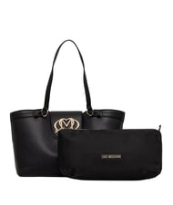 LOVE MOSCHINO OVAL FRIEZE Compradora con bolso de mano negro - Bolsos Mujer - 1