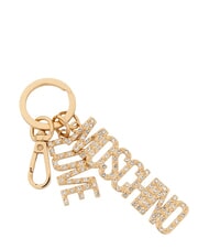 LOVE MOSCHINO LOGO Llavero con aplicaciones de joyer&iacute;a oro - Llaveros - 1