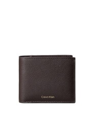 CALVIN KLEIN PREMIUM LEATHER Cartera de cuero ck marr&oacute;n oscuro - Carteras Hombre - 1