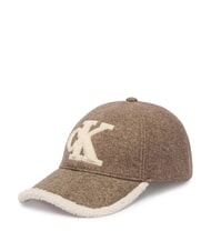 CALVIN KLEIN FELT SHERPA Gorra con visera brezo de caf&eacute; de bolsillo - Sombreros - 1