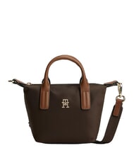 TOMMY HILFIGER POPETTE Bolso de mano con correa para el hombro y logo. fondant marr&oacute;n - Bolsos Mujer - 1