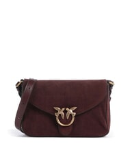 PINKO LOVE SATCHEL Minibolso de hombro, de piel. Borgo&ntilde;a-oro antiguo - Bolsos Mujer - 1