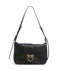 PINKO LOVE SATCHEL Bolso de hombro negro-oro antiguo - Bolsos Mujer - 1