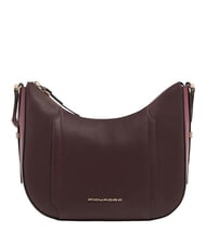 PIQUADRO CIRCLE Bolso de hombro de piel burdeos/rosa - Bolsos Mujer - 1