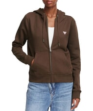 GUESS JEANS REGULAR MINI Sudadera con cremallera caf&eacute; oscuro - Sudaderas de mujer - 1