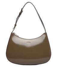 FURLA MARGOT Bolso de hombro de piel charol. gris lodoso - Bolsos Mujer - 1