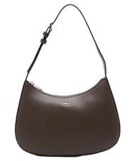 FURLA MARGOT Bolso de hombro de piel chocolate - Bolsos Mujer - 1