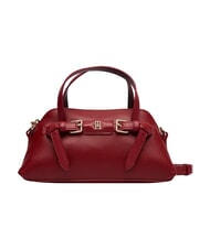 TOMMY HILFIGER TH BUCKLE Bolso de mano con correa para el hombro. rojo oto&ntilde;al - Bolsos Mujer - 1