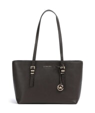 MICHAEL KORS QUINN Bolsa de compras mediana de piel chocolate - Bolsos Mujer - 1