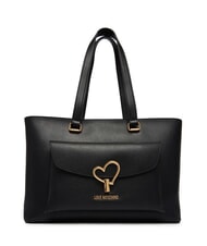 LOVE MOSCHINO HEART TURNLOCK Bolsa de la compra negro - Bolsos Mujer - 1