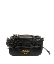 LOVE MOSCHINO SOFTY BOW Bolso de hombro negro - Bolsos Mujer - 1