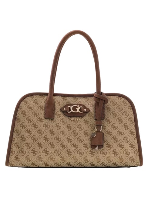 GUESS SAMANTHA Bolso de mano con correa para el hombro. logotipo de caf&eacute; con leche / marr&oacute;n - Bolsos Mujer