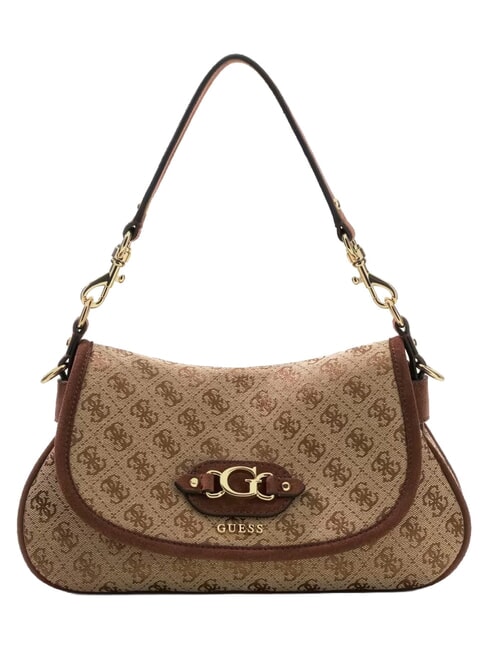 GUESS SAMANTHA Bolso de hombro con correa para el hombro. logotipo de caf&eacute; con leche / marr&oacute;n - Bolsos Mujer