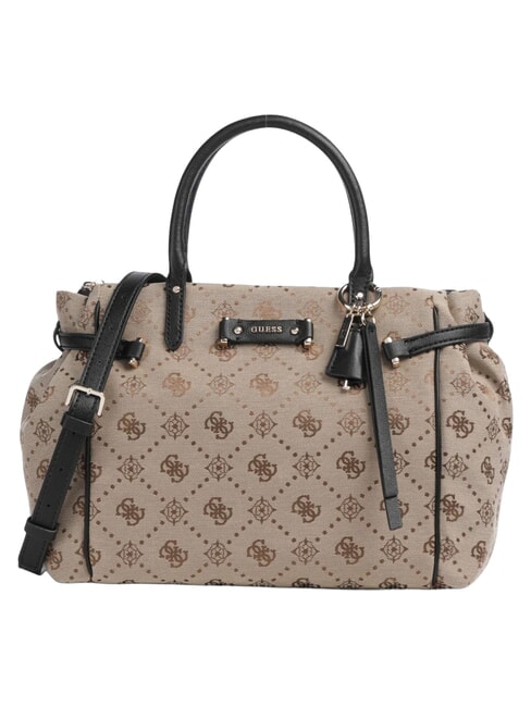 GUESS DOROTHY Bolso de mano con correa para el hombro. logotipo de leche/negro - Bolsos Mujer