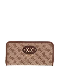 GUESS SAMANTHA Cartera grande con cremallera. logotipo de caf&eacute; con leche / marr&oacute;n - Carteras Mujer - 1