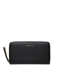 BORBONESE BIRDIE Cartera grande de cuero op negro / natural - Carteras Mujer - 1