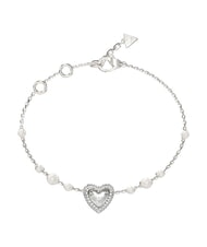 GUESS BELOVED Pulsera con dije en forma de coraz&oacute;n SILVER - Pulseras - 1