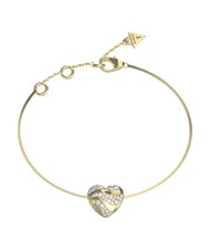 GUESS IN MY HEART Pulsera con dije en forma de coraz&oacute;n oro amarillo - Pulseras - 1
