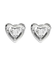 GUESS BELOVED Pendientes con forma de coraz&oacute;n SILVER - Pendientes - 1